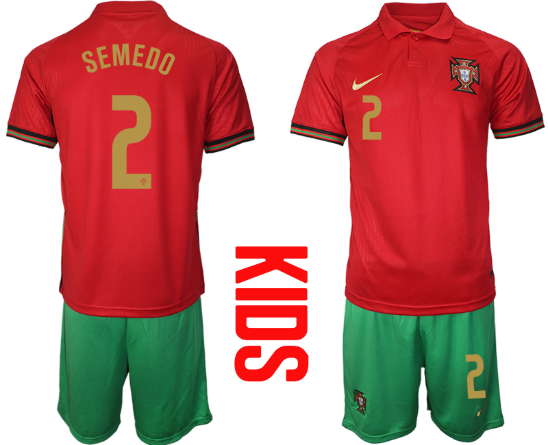 2021 European Cup Portugal home Youth #2 style #2 soccer jerseys->youth soccer jersey->Youth Jersey